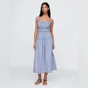 GAP White and Blue Floral Dress